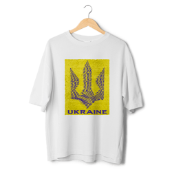 Футболка оверсайз Хвилі України біла