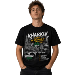 Футболка «Kharkiv – Is What We Are Proud Of» Чорна