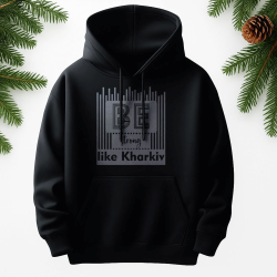 Худі «Be Strong Like Kharkiv» Чорне