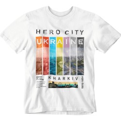 Футболка `Kharkiv Hero City` біла