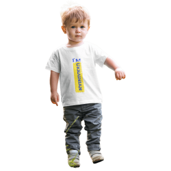 Футболка дитяча `I Am Ukrainian` біла