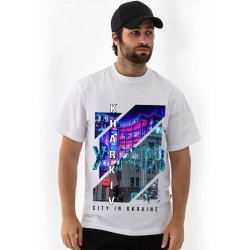 Футболка з принтом «Kharkiv City in Ukraine» Біла