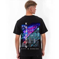 Футболка з принтом «Kharkiv City in Ukraine» Чорна
