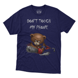 ФУТБОЛКА ЧОЛОВІЧА DON'T TOUCH MY PHONE Темно-синя