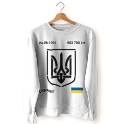 Світшот Ukraine State Free білий