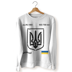 Світшот білий Ukraine State Free