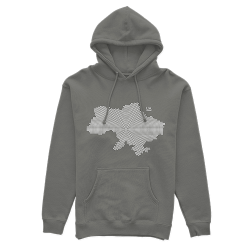 ХУДІ МАПА УКРАЇНИ КРАПКИ сіре