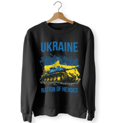 Світшот чорний UKRAINЕ NATIONAL HEROES