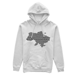 ХУДІ КАРТА УКРАЇНИ КРАПКИ Білий